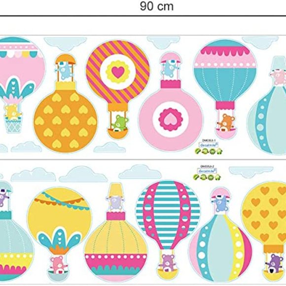 NEW Colorful Hot Air Balloon Wall Decals - Picture 7 of 7